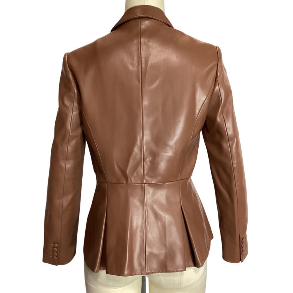 Bcbgmaxazria Tailored Caramel Single-Button Blazer Size 4 - Picture 3 of 4